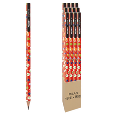 MILAN 宇宙超人HB鉛筆, 黑色, 48支