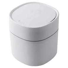 彈蓋桌面垃圾桶 2662 灰白款 迷你桌面收納, 1個