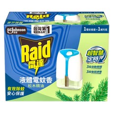 Raid 雷達 超智慧薄型液體電蚊香器 植物清新 電蚊香器 + 補充瓶, 41ml, 1組