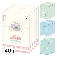 PENPIA 1 000小學線圈筆記本3-6音樂通用, 隨機出貨, 40個