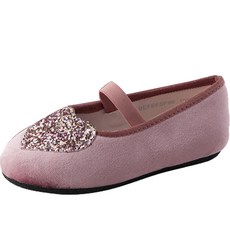 Bimbo Bimba 女童亮片心形圖案平底鞋