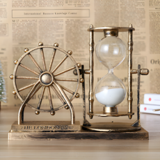 Allprism 復古摩天輪沙漏桌面擺飾 155 x 65 x 115 mm, 金色