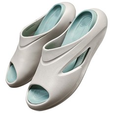 輕便厚底防滑休閒潮流拼色洞洞鞋 EVA材質 柔軟大底