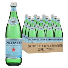 SANPELLEGRINO 聖沛黎洛 氣泡天然礦泉水, 750ml, 12瓶
