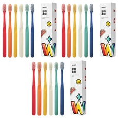 Wangta Shorty超細柔軟牙刷組, 3套, 6入