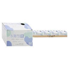 AQUA MASK 水舞生醫 兒童平面滿版醫用口罩, 50片, 雪寶白, 12盒
