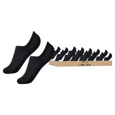 AHOYE 男女款船型襪子 黑色 10雙入 隱形襪 休閒襪, 23 x 9 x 0.5cm