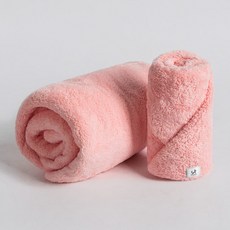 DING DONG PET 柔軟寵物毛巾2件組, 粉紅色