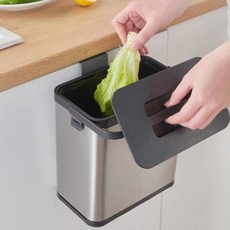 COCOSTORY 水槽懸掛式廚餘桶 3L, 銀色