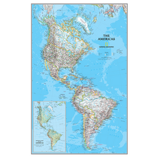 地圖닷컴 國家地理美洲全圖 覆膜型, 1個