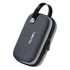 POLYWELL 寶利威爾 3C硬殼配件包 大, PW15-T65-0754, 黑色, 1個