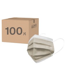 SH 上好生醫 成人平面醫療口罩 未滅菌, 燕麥奶色, 50片, 2盒