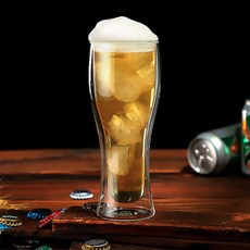 Tree Best 雙層玻璃杯 啤酒杯 400ml, 1個