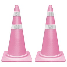 동광세이프티 칼라콘, 2개, 핑크