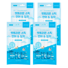 펫트리온 스틱 강아지 고양이 간식 4p, 연어+참치, 50g, 4개