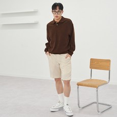 Brown Studio 男款標準版型隱藏式鬆緊帶彈性防皺西裝短褲