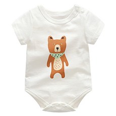맘스케어 유아용 애니멀프린팅 반팔수트