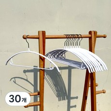 BOC 防滑旋轉式半圓衣架, 白色, 30個