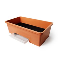 플라팜 화담 오텃밭화분, 브라운, 1개