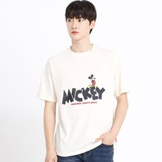 홀하우스 남녀공용 스몰 미키 통기성 반팔 티셔츠 HM2TSU102