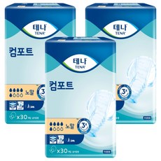 테나 컴포트 성인기저귀 남녀공용, 30매입, 3개, 노말