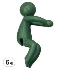 온업 식물 고정 꽃병 장식 피규어 딥그린, 6개