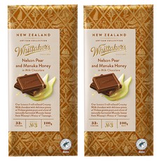 휘태커스 넬슨페어 앤 마누카꿀 밀크초콜릿, 100g, 2개