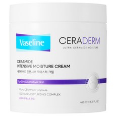 韓國 Vaseline 神經醯胺深層保濕霜, 1罐, 450ml