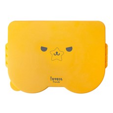 Aibyeol Friends 幼兒便當餐盤, 1套, 黃色, 餐盤 + 蓋子