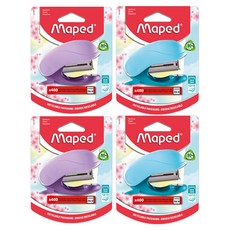 Maped 粉彩迷你釘書機 + 400入釘書針組, 4套, 隨機出貨