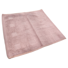 Crocodile 鱷魚 摩登方格素色方巾, 33*36CM 70G, 100%棉, 台灣製, 粉色, 1條