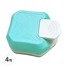 LMK 角切器 文書塗層紙 圓孔打孔器 角圓弧器, 7007 薄荷綠, 4個