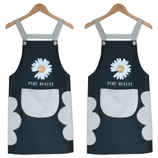 잇츠온 데이지 수건 방수 타올 앞치마, 블랙, 2개