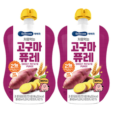 베베쿡 처음먹는 고구마 퓨레, 80g, 2개