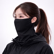 리빙메이커 자외선 햇빛 차단 얼굴 가리개 마스크 스판, 블랙, 2개