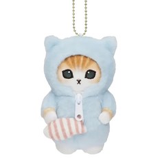 貓福珊迪 可愛造型玩偶吊飾鑰匙圈 MF031 16cm 睡衣貓 - 精緻/包包掛飾, 1個