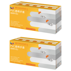 MEDIHAND 美恆 PVC透明手套 加厚 L 6g, 100個, 2盒