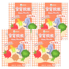 飯友 粉醬鮭魚寶寶燉飯, 嚴選優質鮭魚搭配100%台灣米, 加入牛奶/番茄/蔬菜, 營養美味, 600g, 4盒