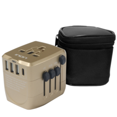 INON USB 4埠旅行用多功能轉接頭 金色 IN-TA410C, 1個