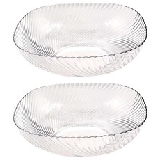 水果盤 2個, 透明, 1組