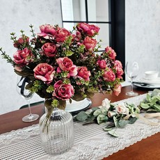 Bonjour Soso Grande Merci 人造玫瑰, 紅色, 1個