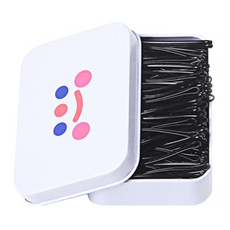 ROJI 優質波浪U型髮夾200入 + 鐵盒套組