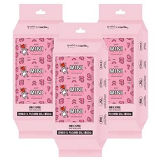 한예지 키스해링 휴대용 미니 물티슈 스티커형, 50g, 8매, 24개