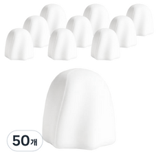 저스트픽 실리콘 치약 뚜껑, 화이트, 50개