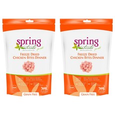 Spring Naturals 凍乾貓餐食, 無榖雞肉, 71g, 2包