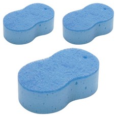 日本OHE 沐浴兩用浴綿, 藍色, 3個, 1入