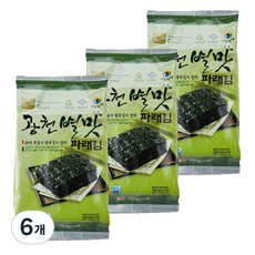 광천별맛김 파래김 도시락김, 15g, 6개