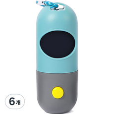 펫투비 LED 손전등 배변봉투 케이스, 블루, 1개입, 6개
