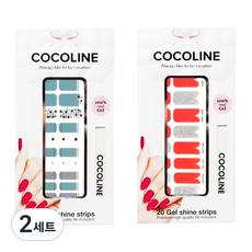 可可萊 黏貼式凝膠美甲貼, 2套, COCO No 123, COCO No 134