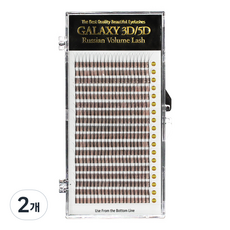 갤럭시 밍크 볼륨래쉬 3D C컬 0.05 x 13 mm, 랜덤발송, 2개